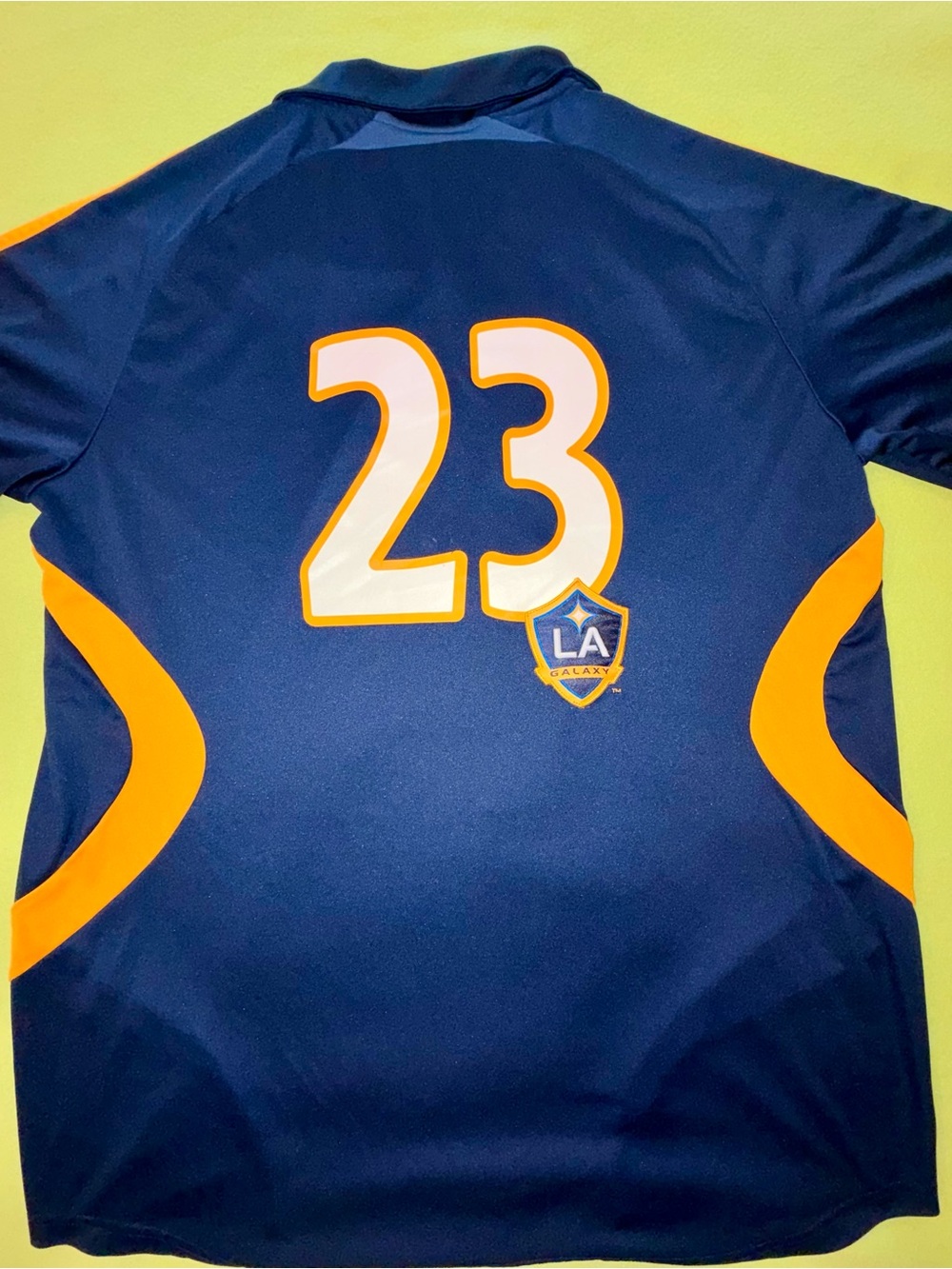 VTG 2007 David Beckham LA Galaxy Adidas Training Jersey Navy #23 MLS - Men's L